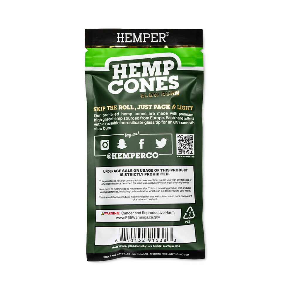 Mini Size Pre - Rolled Hemp Cones - HEMPER - 3