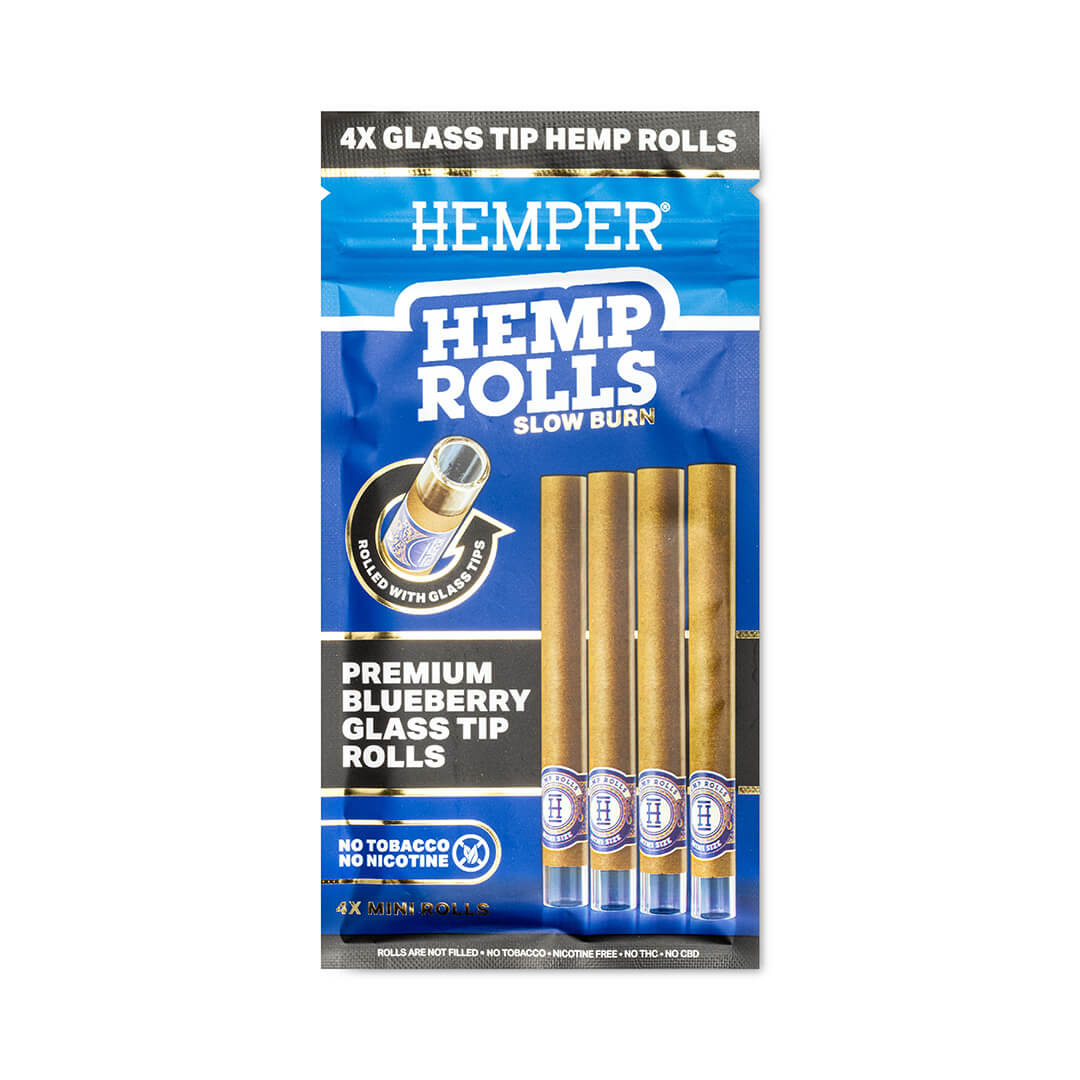 Hemper Mini Hemp Rolls + Glass Tips 4 unidades