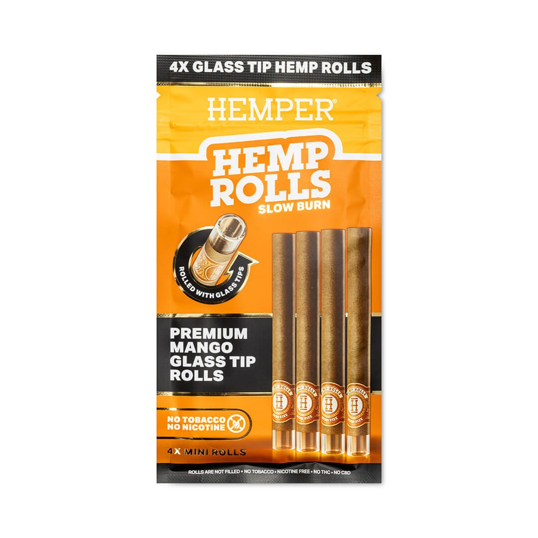 Hemper Mini Hemp Rolls + Glass Tips 4 unidades