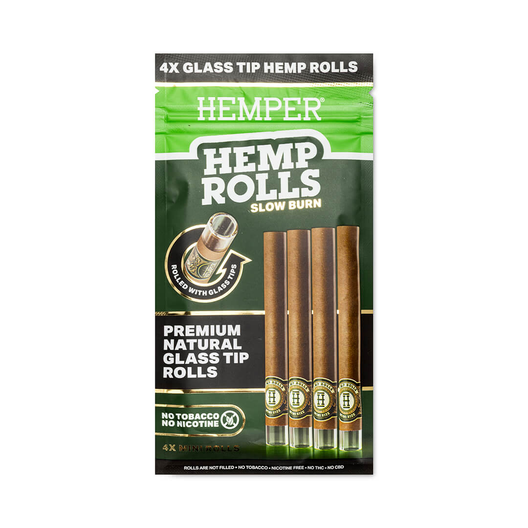 Hemper Mini Hemp Rolls + Glass Tips 4 unidades