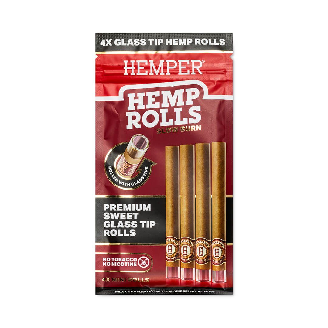 Hemper Mini Hemp Rolls + Glass Tips 4 unidades