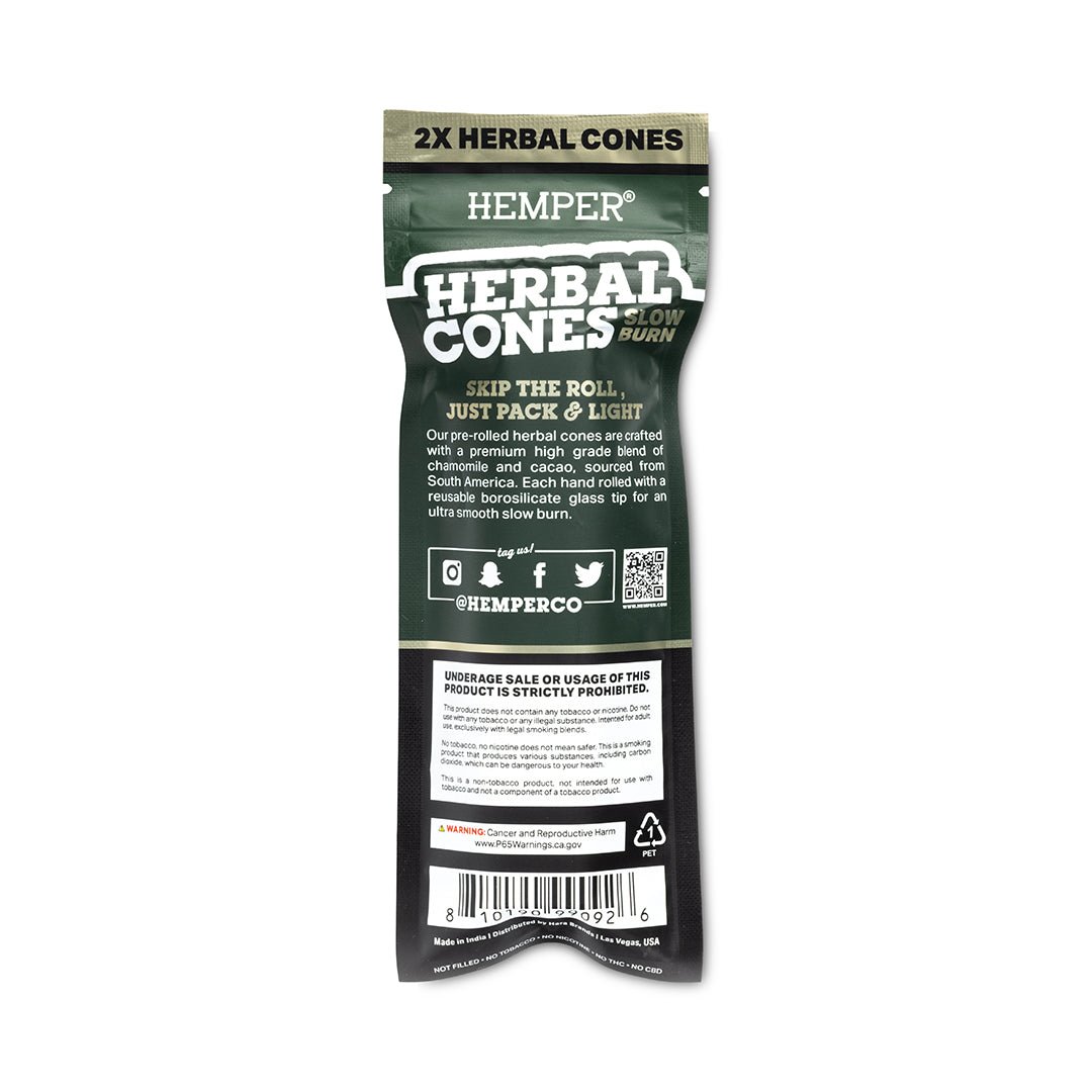 King Size Glass Tipped Herbal Cones - HEMPER - 