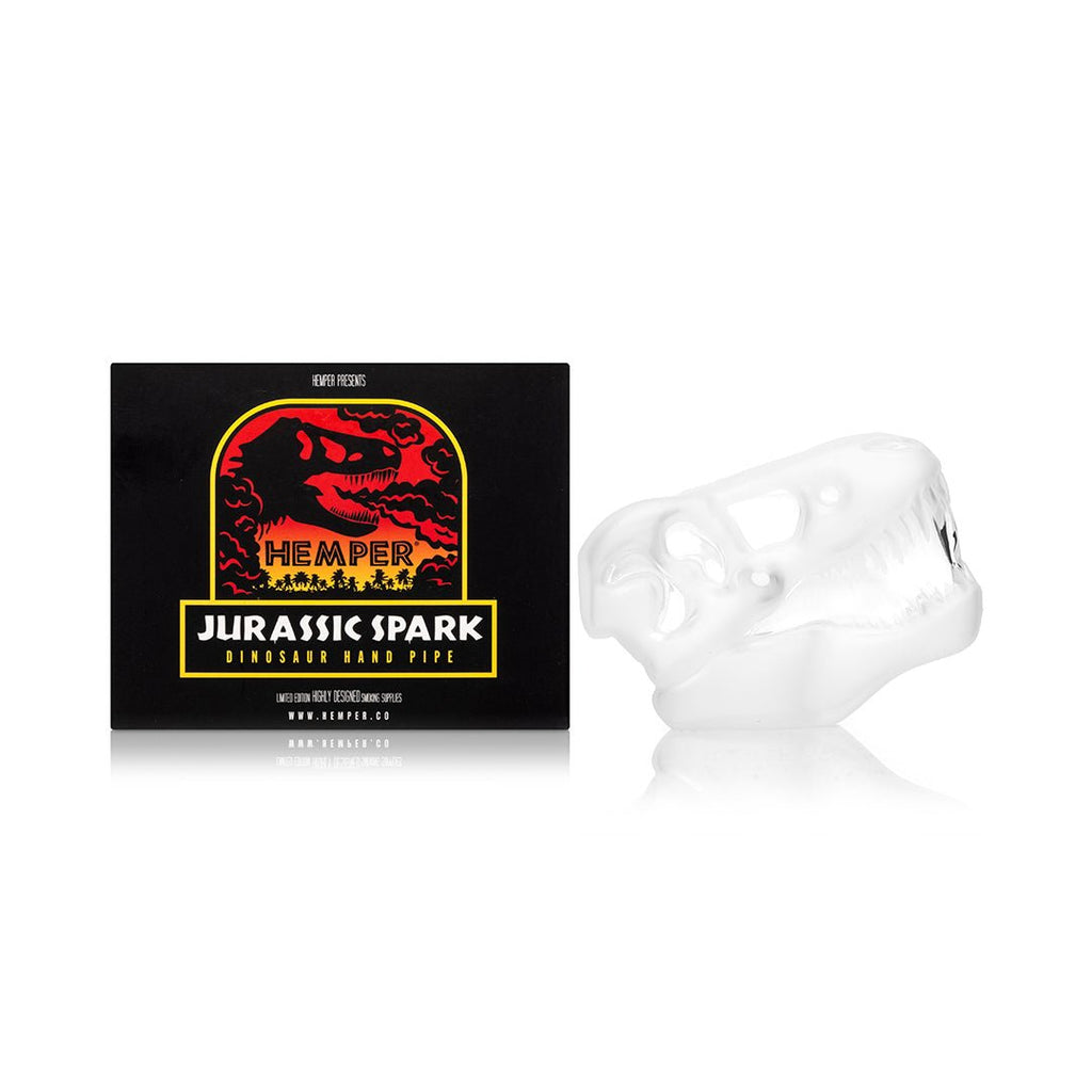 Jurassic Spark Skull Hand Pipe - HEMPER