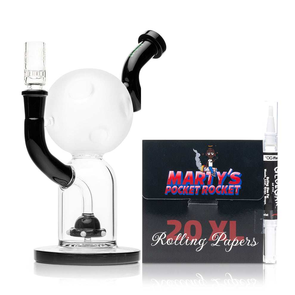 HEMPER XL Moon Bong & Marty's Pocket Rocket Rolling Papers - 1