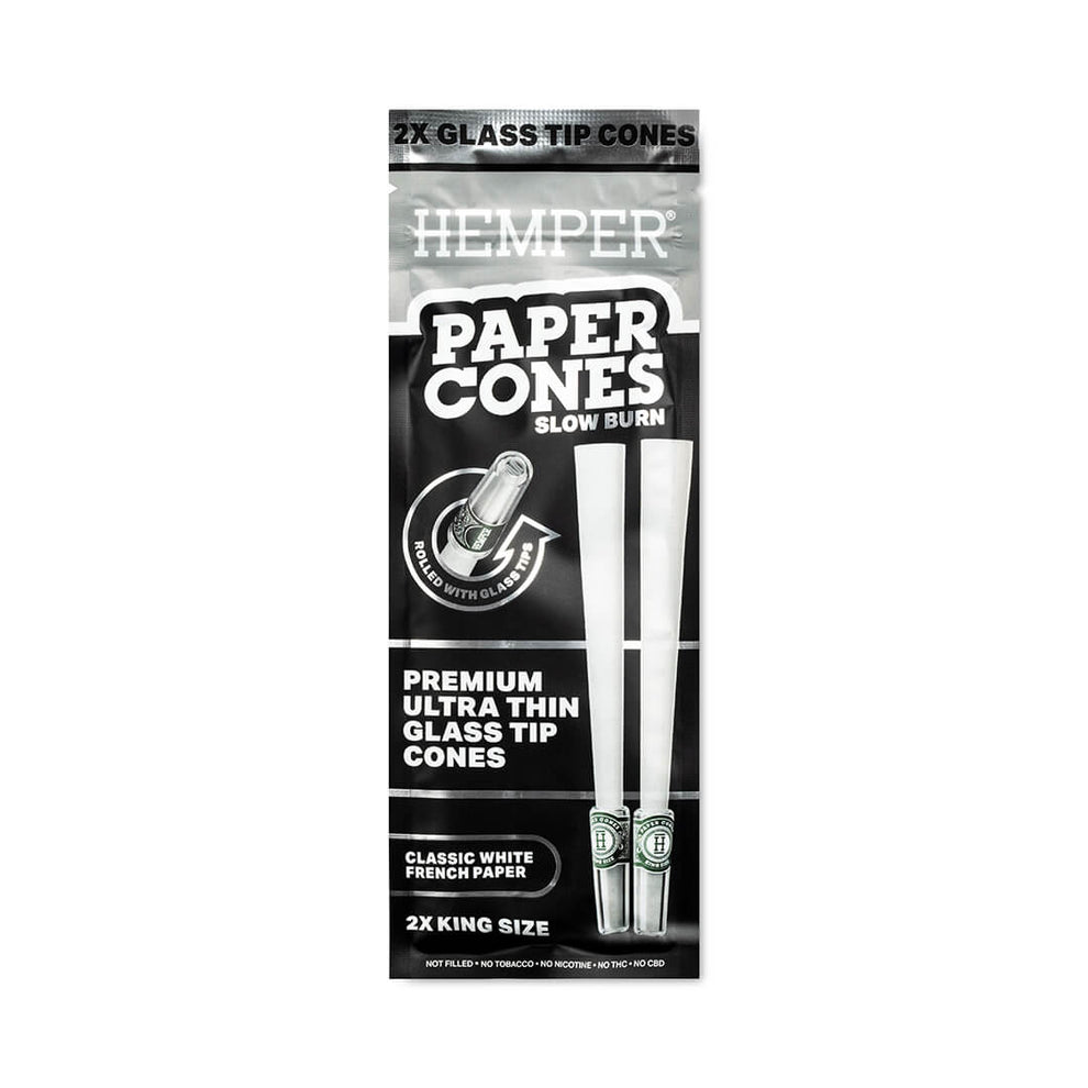 King Size Glass Tipped Paper Cones - HEMPER - 2