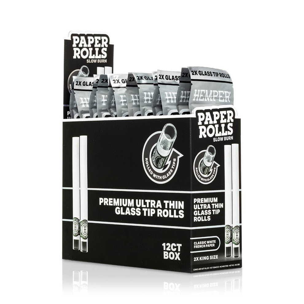 King Size Glass Tipped Paper Rolls - HEMPER - 8