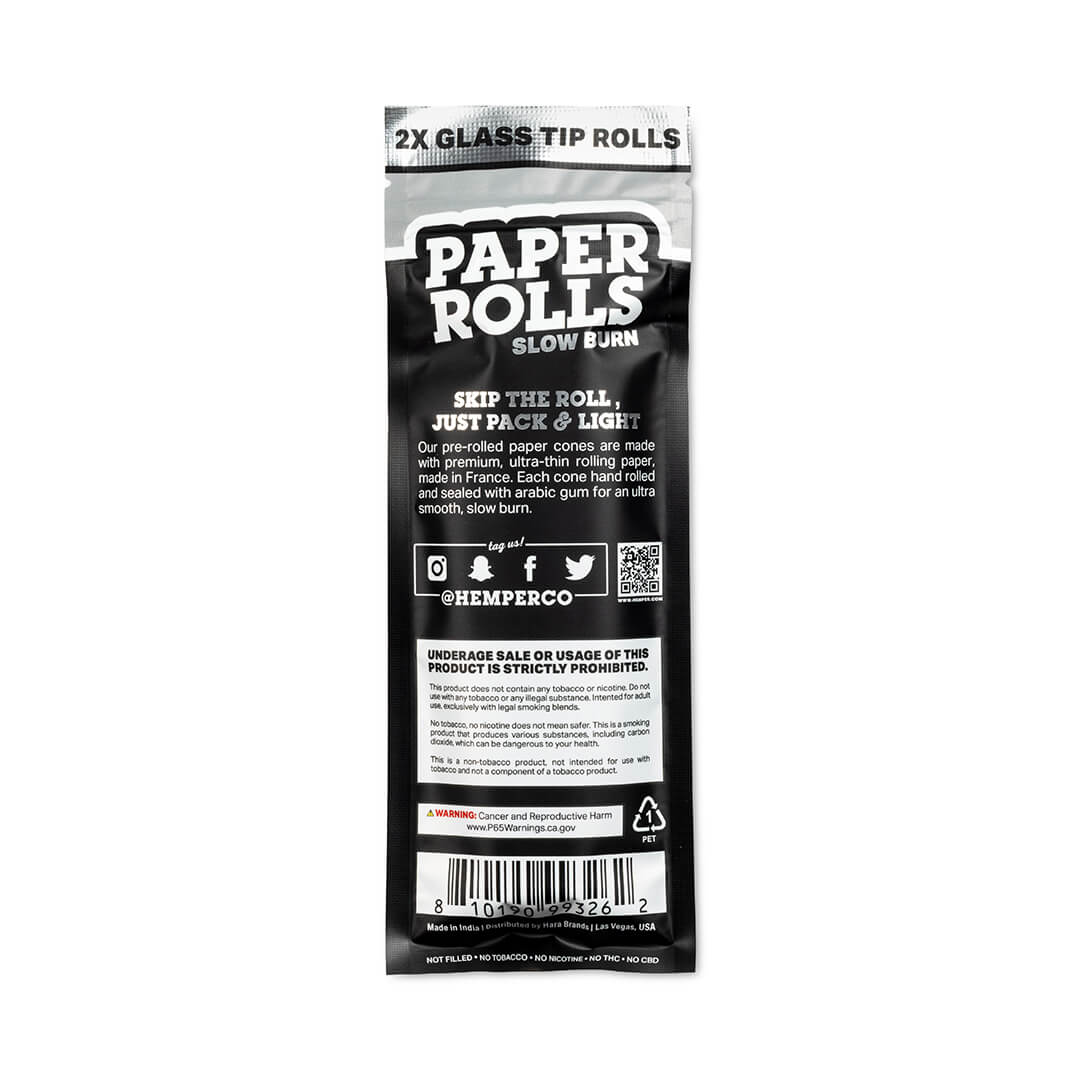 King Size Glass Tipped Paper Rolls - HEMPER - 