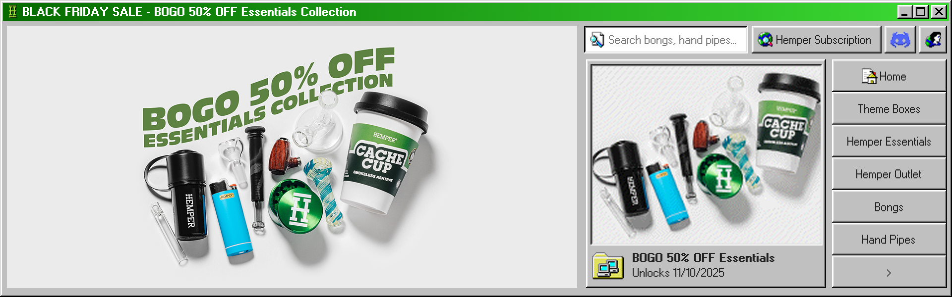 Buy One Get One Half Off HEMPER Essentials