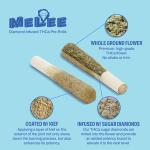 Melee - Blue Dream Diamond Infused THC- A Pre-Rolls