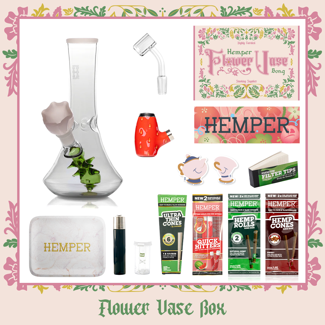 HEMPER Flower Vase Box - White