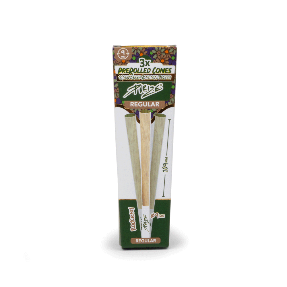 3 Purize® Activated Prerolled Cones Regular Size - 