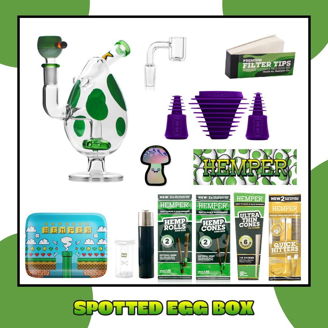 HEMPER Spotted Egg Box - Green - 