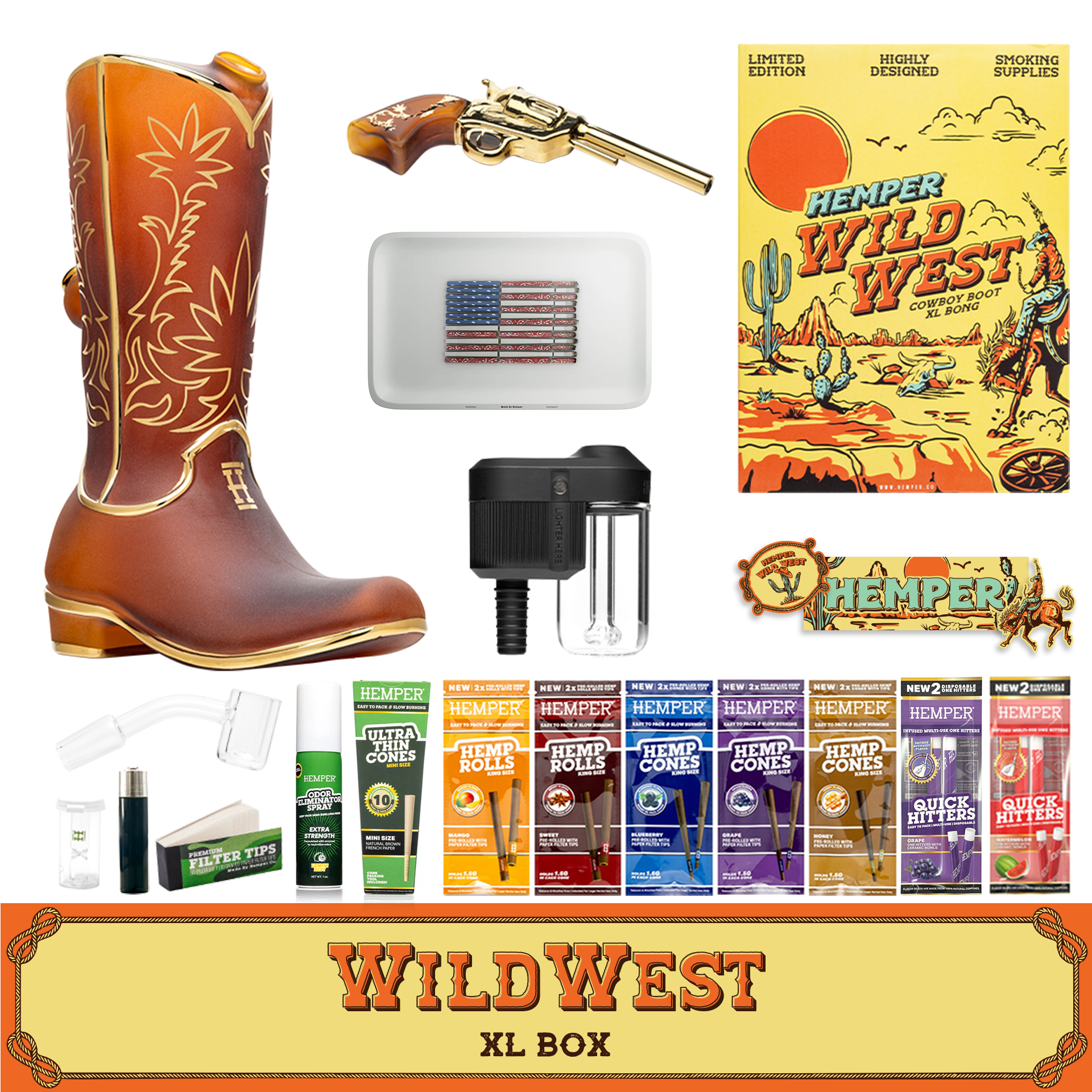 Wild West Cowboy Boot XL Box