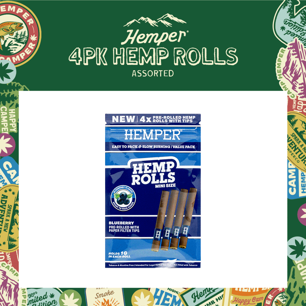 Hemper Assorted Flavor Mini Size Hemp Rolls - 5