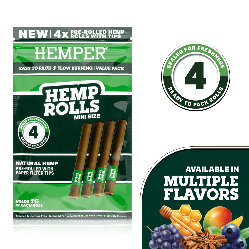 Mini Size Paper Tipped Hemp Rolls - HEMPER - 2