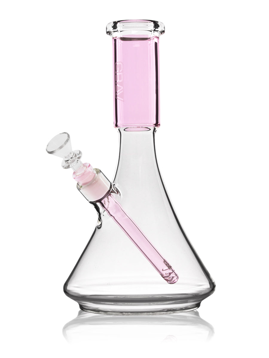GRAV Large Colored Deco Beaker Bong - Pink - 5