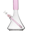 GRAV Large Colored Deco Beaker Bong - Pink Stem Right Side