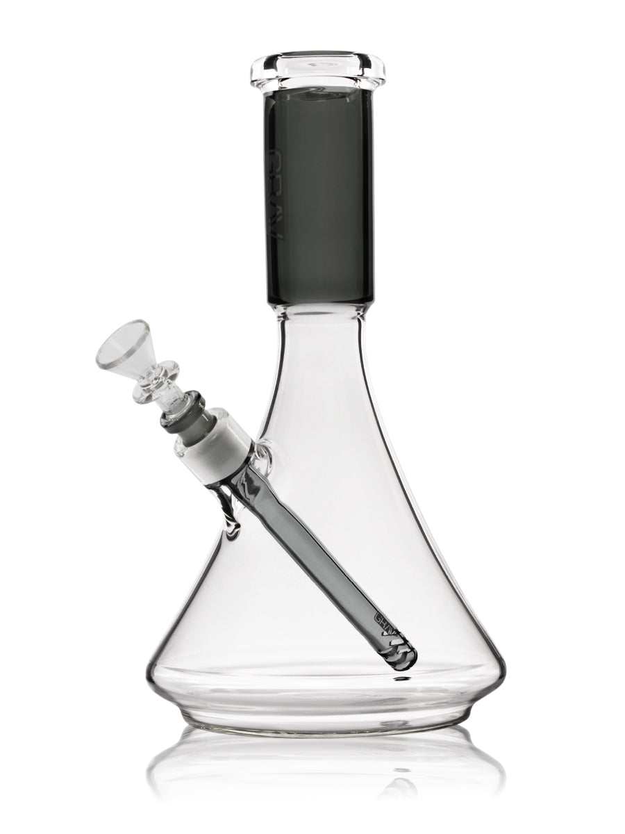GRAV Large Colored Deco Beaker Bong - Smoke - 9