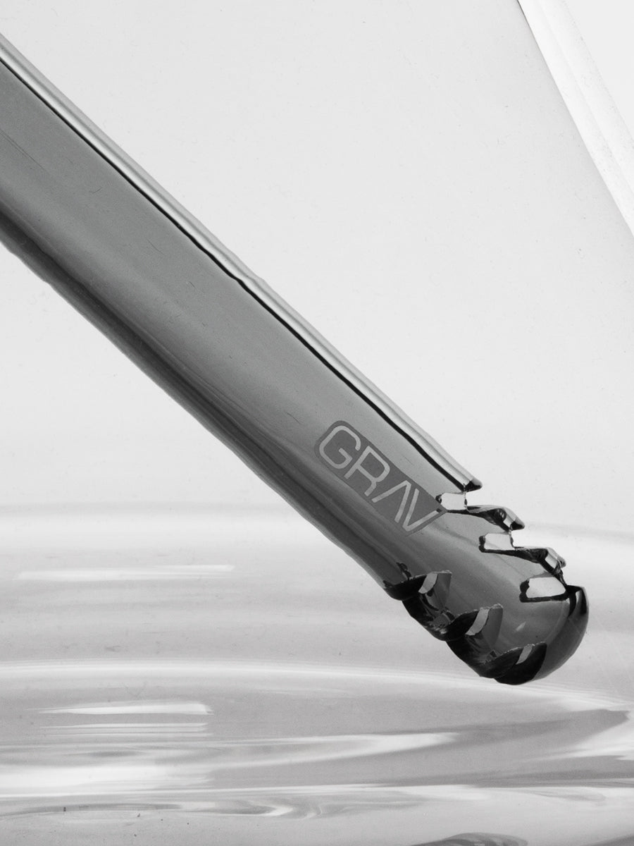 GRAV Large Colored Deco Beaker Bong - Smoke Stem Closeup - 10