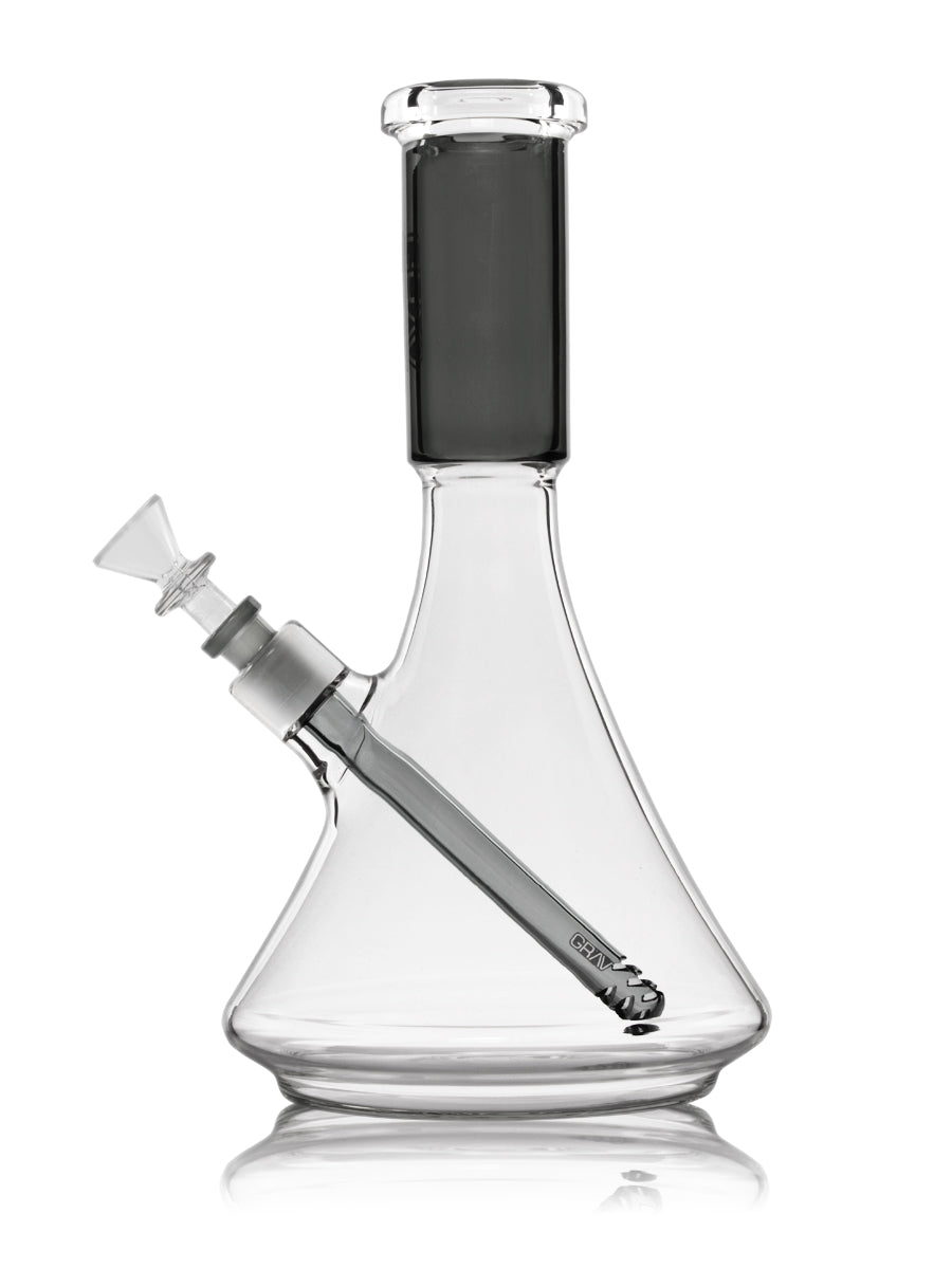 GRAV Large Colored Deco Beaker Bong - Smoke Right Side - 11