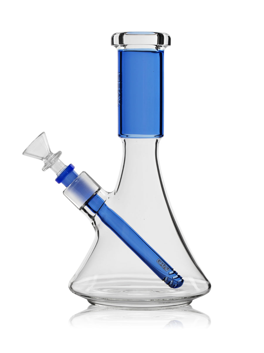 GRAV Medium Colored Deco Beaker Bong - Blue - 1