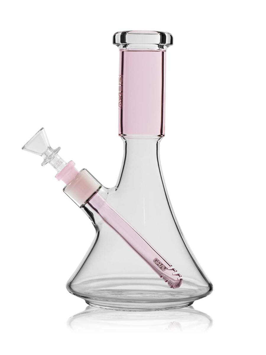 GRAV Medium Colored Deco Beaker Bong - Pink - 7