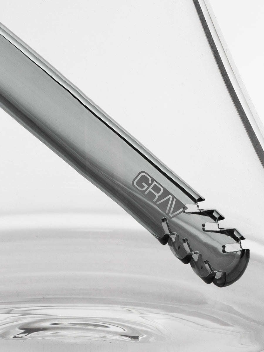 GRAV Medium Colored Deco Beaker Bong - Smoke Stem Closeup - 10