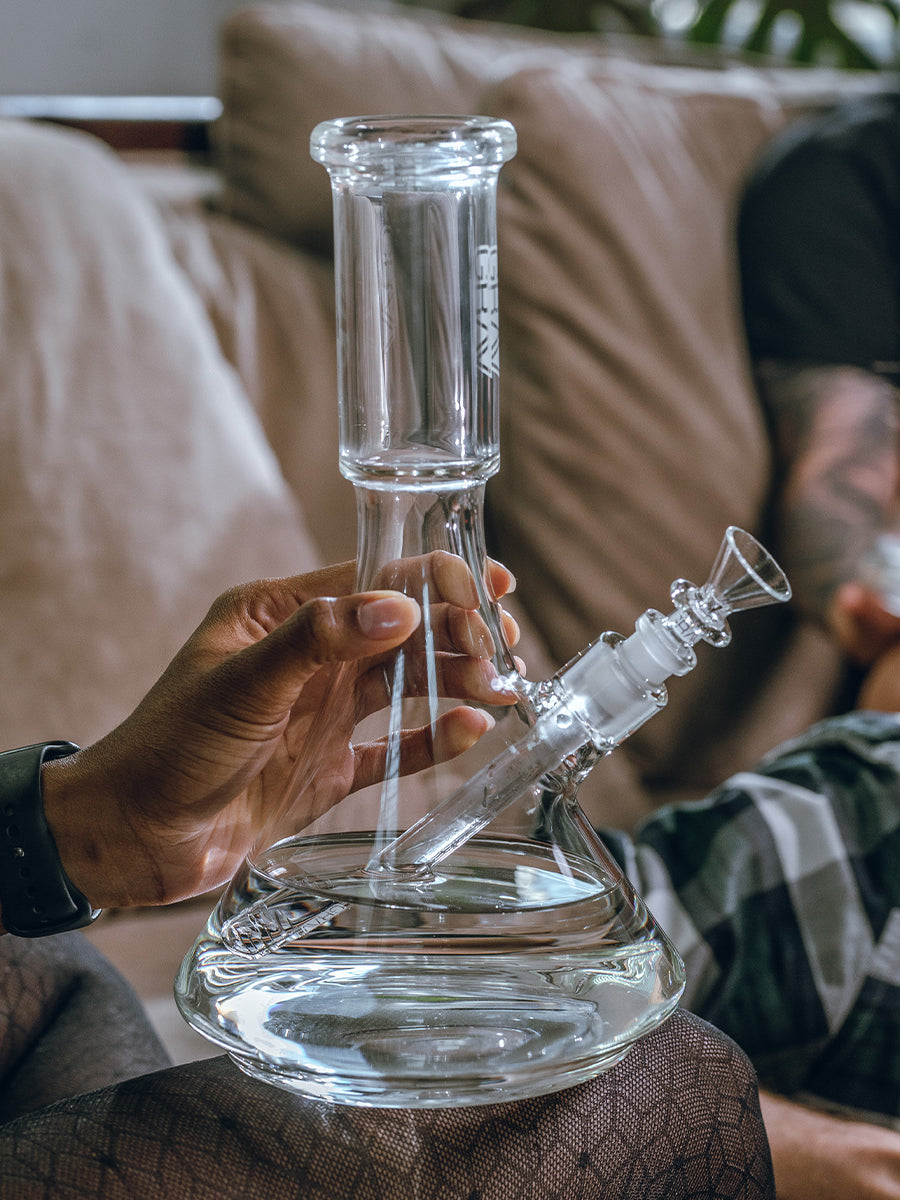 Hand Holding GRAV Large Deco Beaker Bong - 4