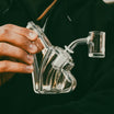 Person Holding GRAV Wedge Bubbler Rig