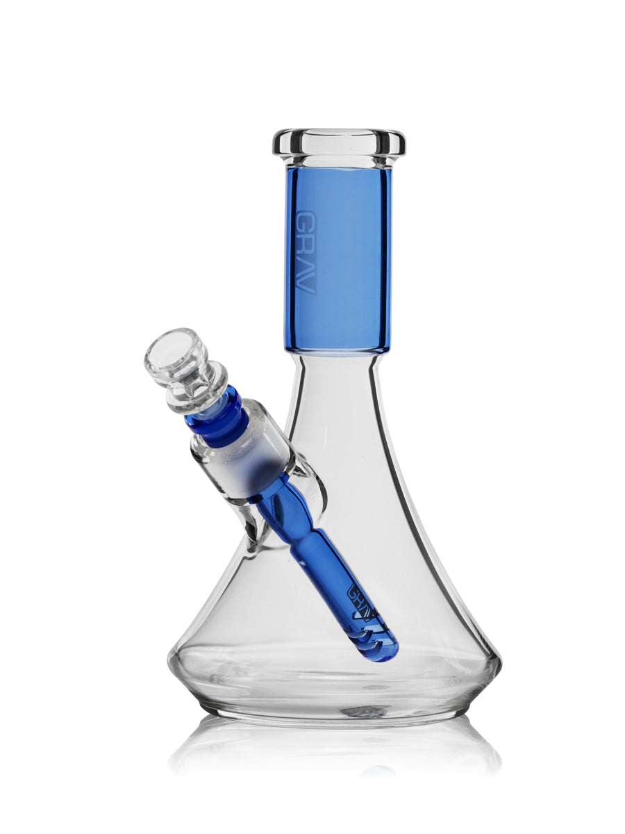 GRAV Small Colored Deco Beaker Bong - Blue - 2