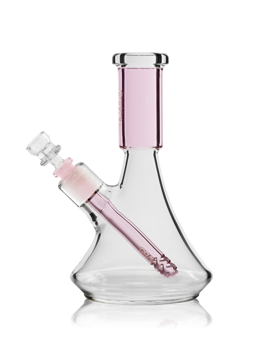 GRAV Small Colored Deco Beaker Bong - Pink Right Side - 1