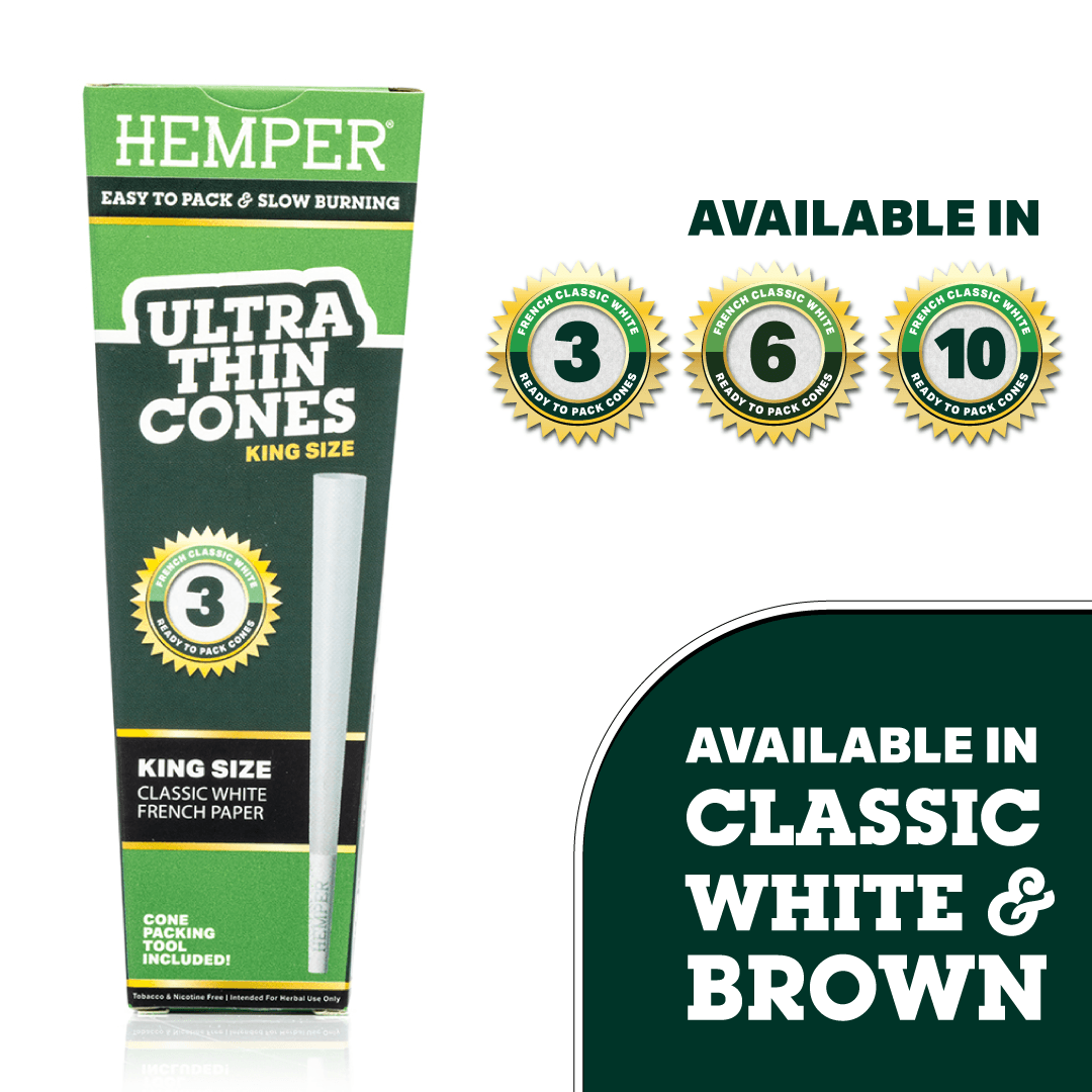 Ultra-Thin Pre-Rolled Cones - HEMPER - 