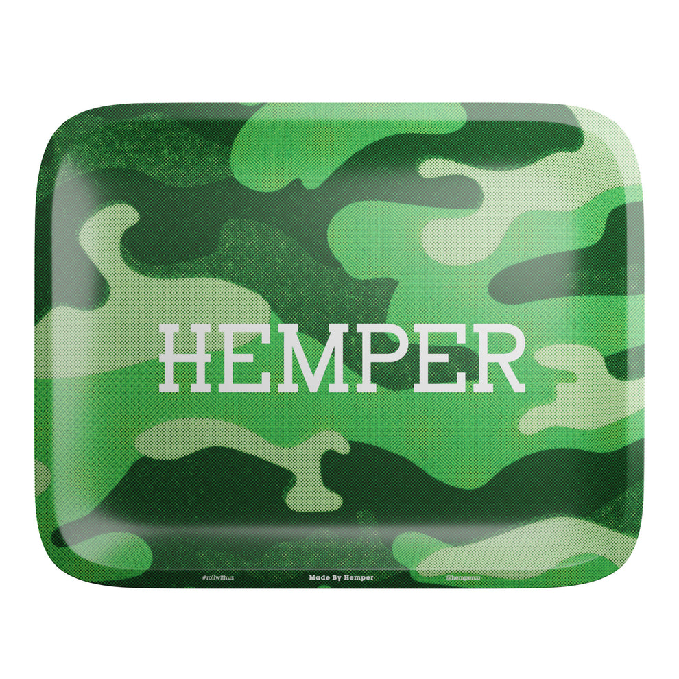 HEMPER Aluminum Green Camo Rolling Tray - 1