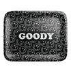 Goody Glass Aluminum Black Happy Face Pattern Rolling Tray