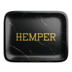 HEMPER Aluminum Black Marble Rolling Tray