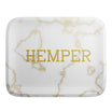 HEMPER Aluminum White Marble Rolling Tray