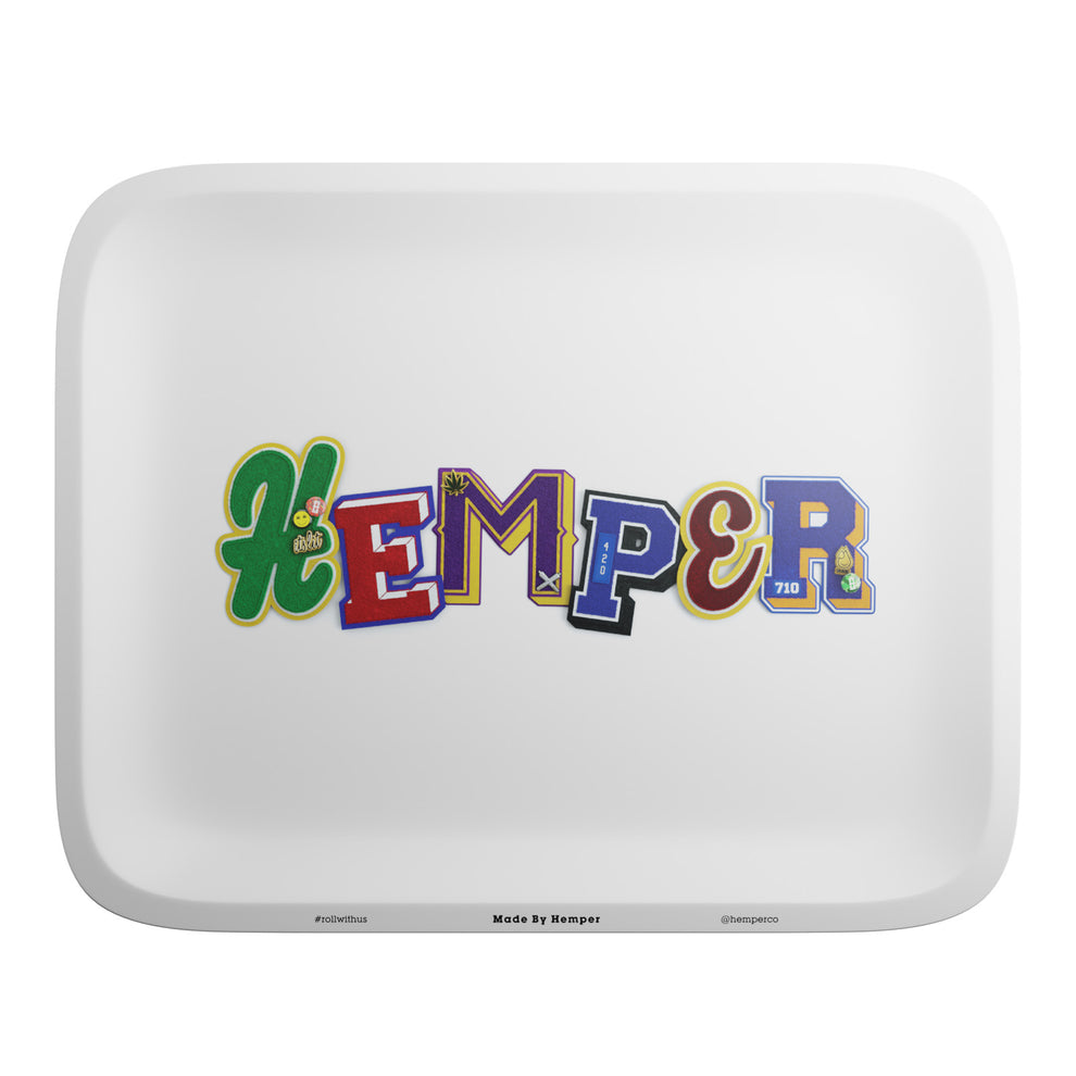 HEMPER Aluminum White Rolling Tray - 1