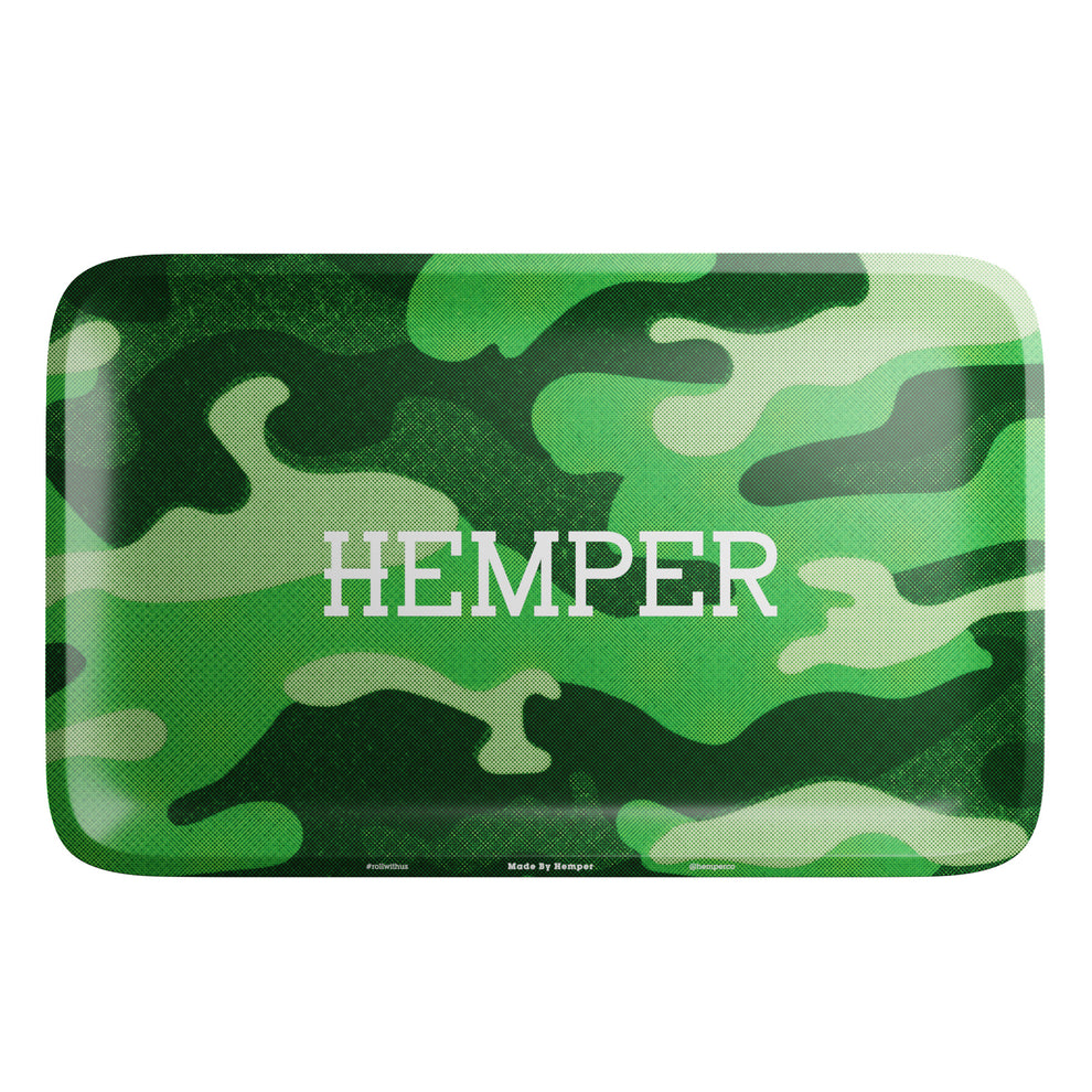 HEMPER Aluminum Green Camo Rolling Tray - 3