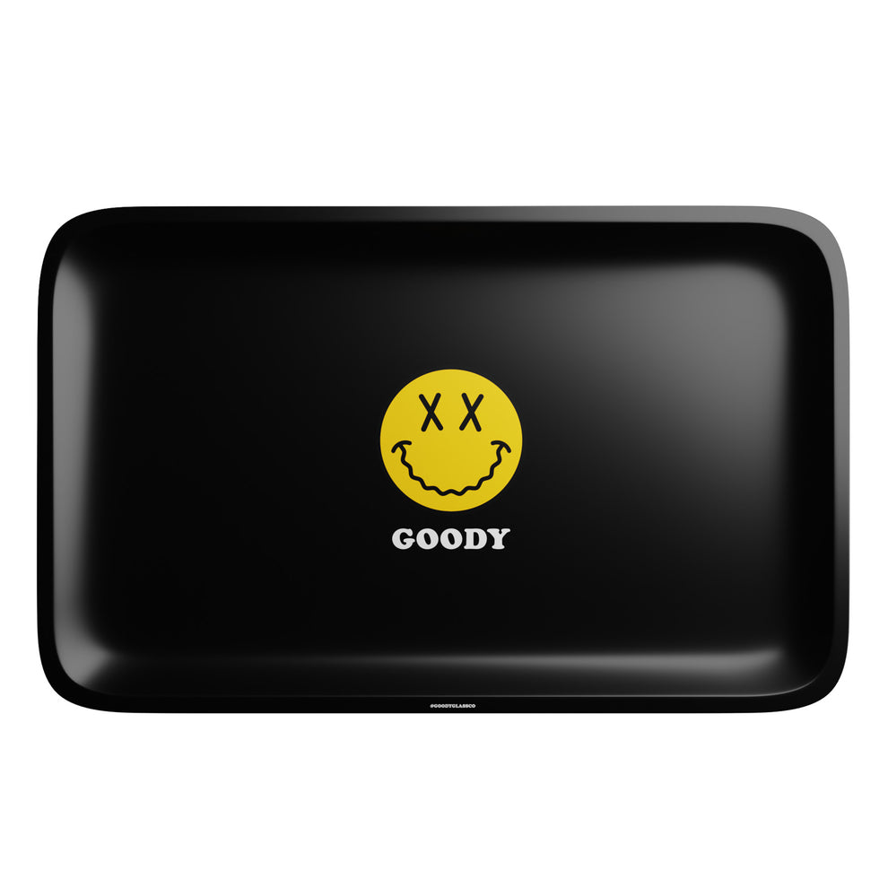 Goody Glass Aluminum Happy Face Rolling Tray - 3