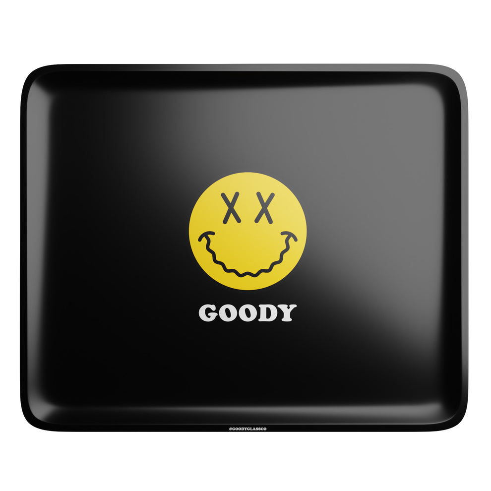 Goody Glass Aluminum Happy Face Rolling Tray - 4