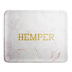 HEMPER Aluminum White and Pink Marble Rolling Tray