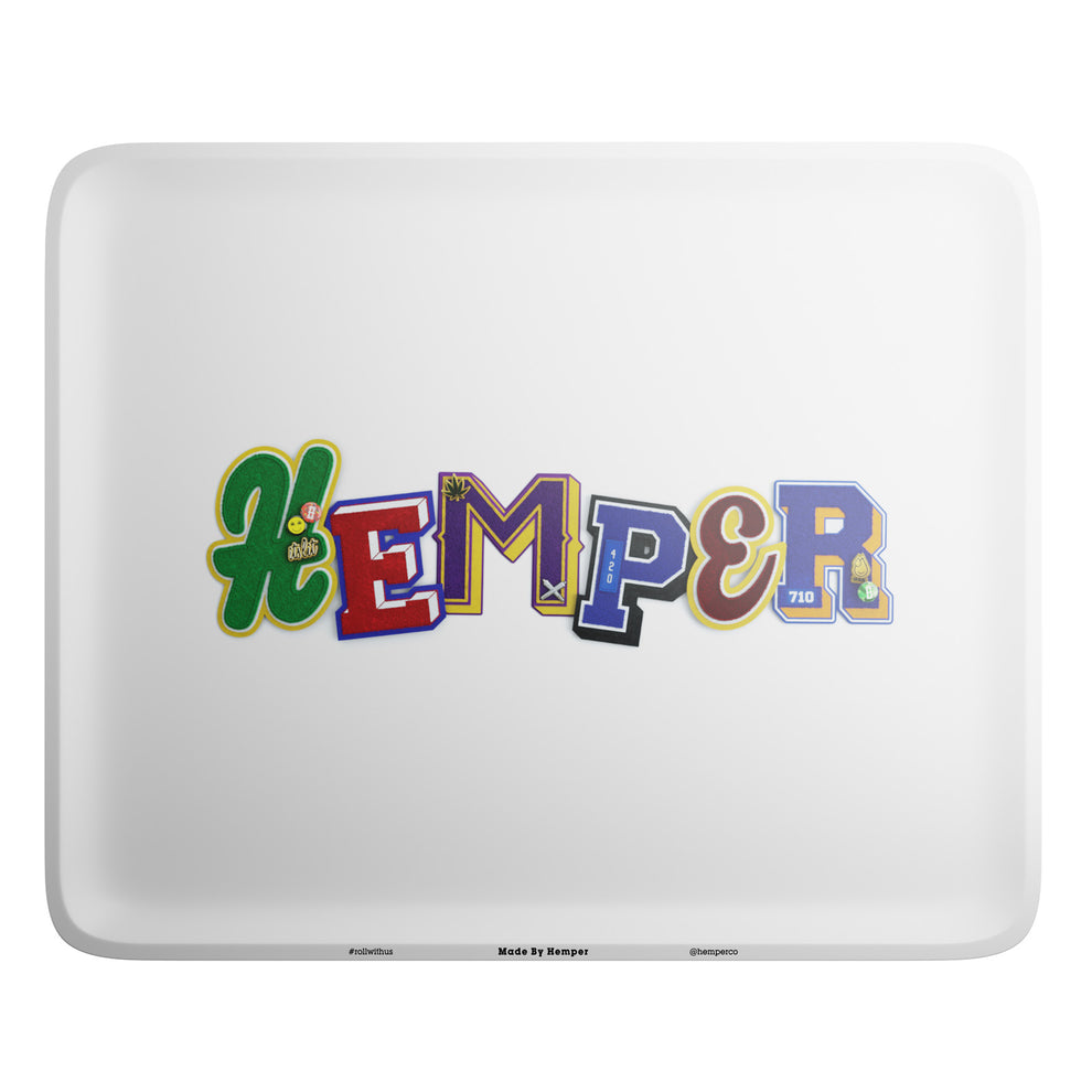 HEMPER Aluminum White Rolling Tray - 4