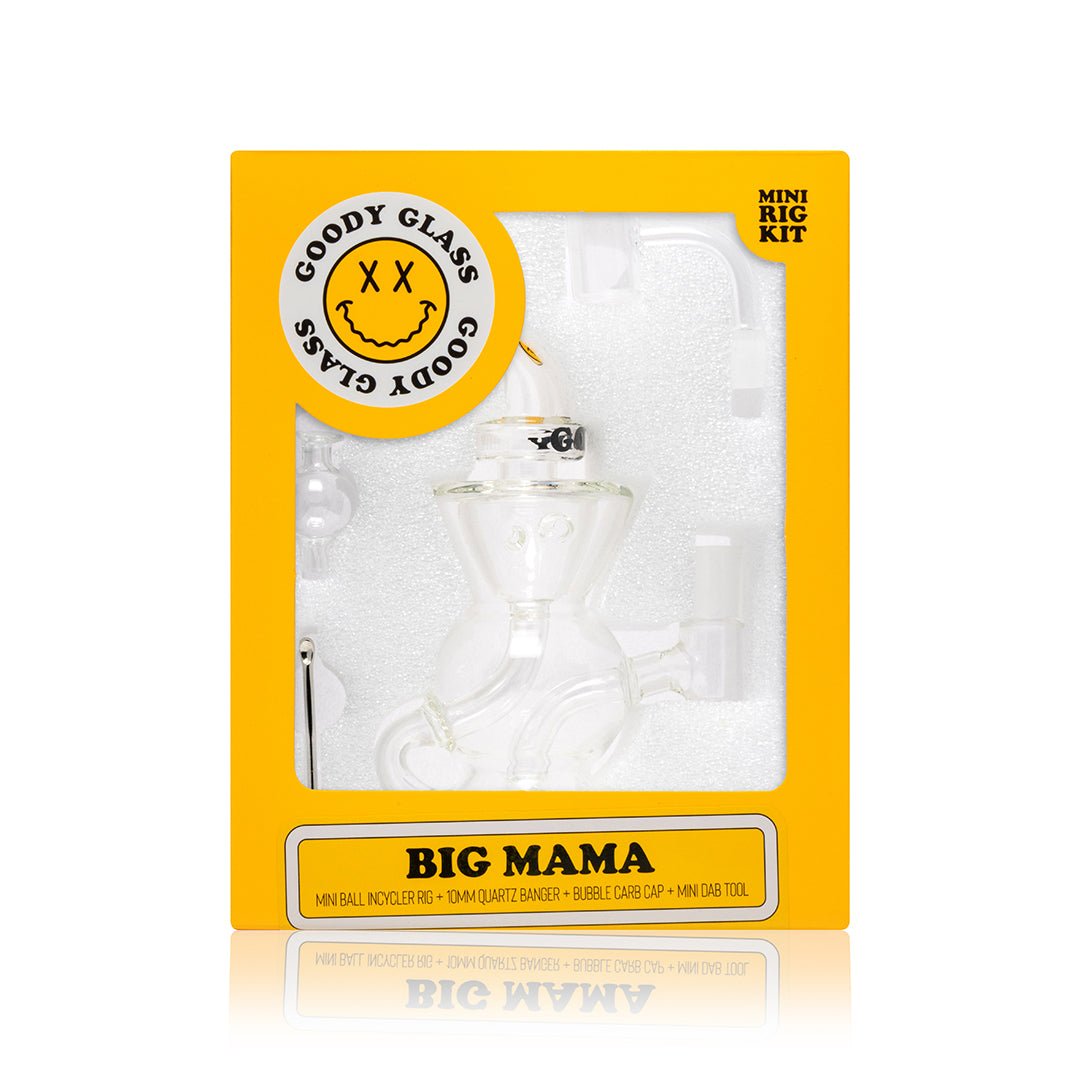 Mama Rig Goody Glass - Big Mama Mini Dab Rig 4-Piece Kit - HEMPER