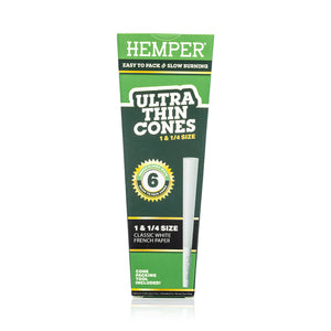 Hemper- 1 -1/4 Ultra Thin Cones Classic White