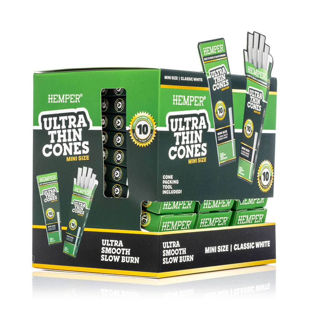 HEMPER Mini Size Ultra Thin Cones Display - 6