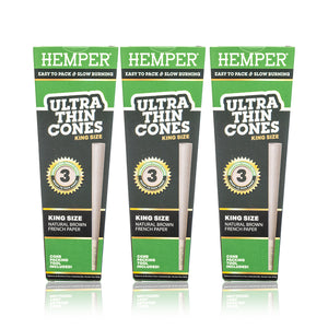 Hemper - King Size Ultra Thin Cones Unbleached