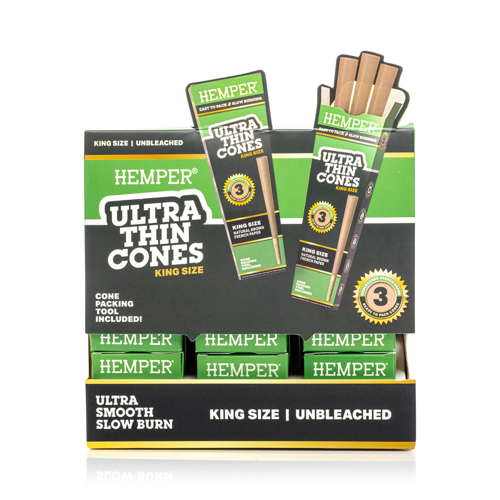 HEMPER King Size Ultra Thin Cones Display - 4