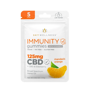 Sky Wellness - CBD + CBG/Eldberry Immunity Gummies | 125MG