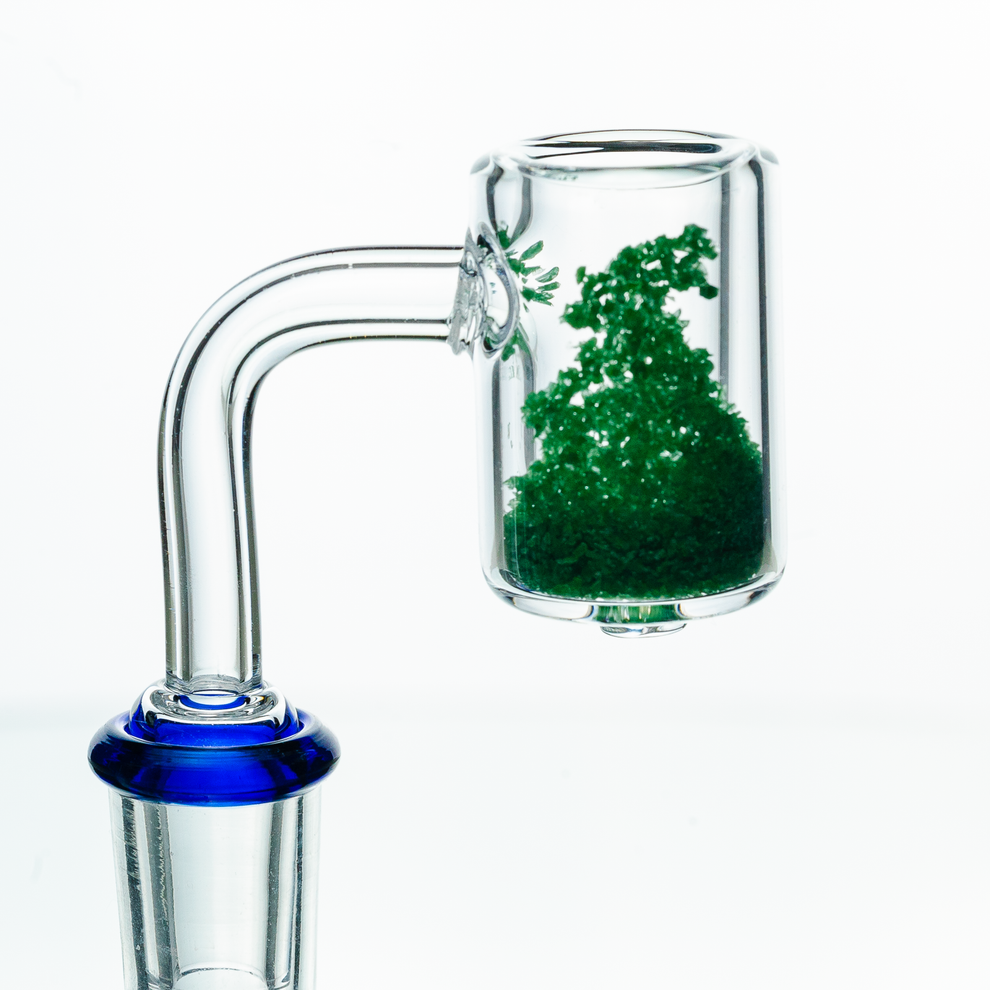 Thermo Chromic Quartz Banger with Color Changing Crystals | 14mm Male Joint | 25mm OD | 5mm Thickness - 4