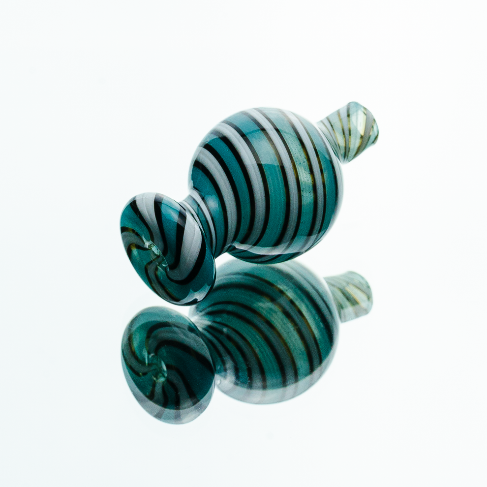 Candy Stripe Bubble Glass Carb Cap - 4